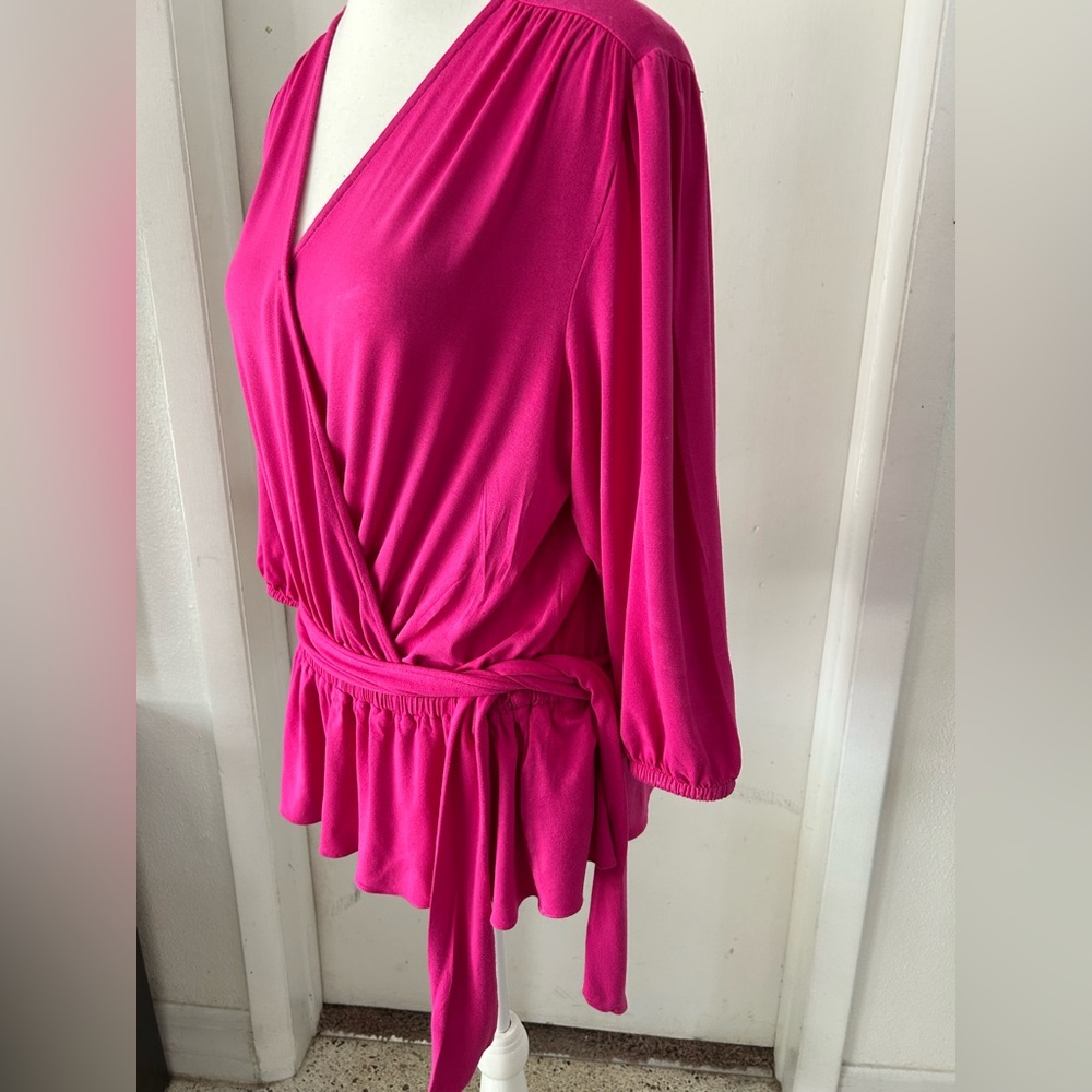 Lauren Pink Drape Blouse